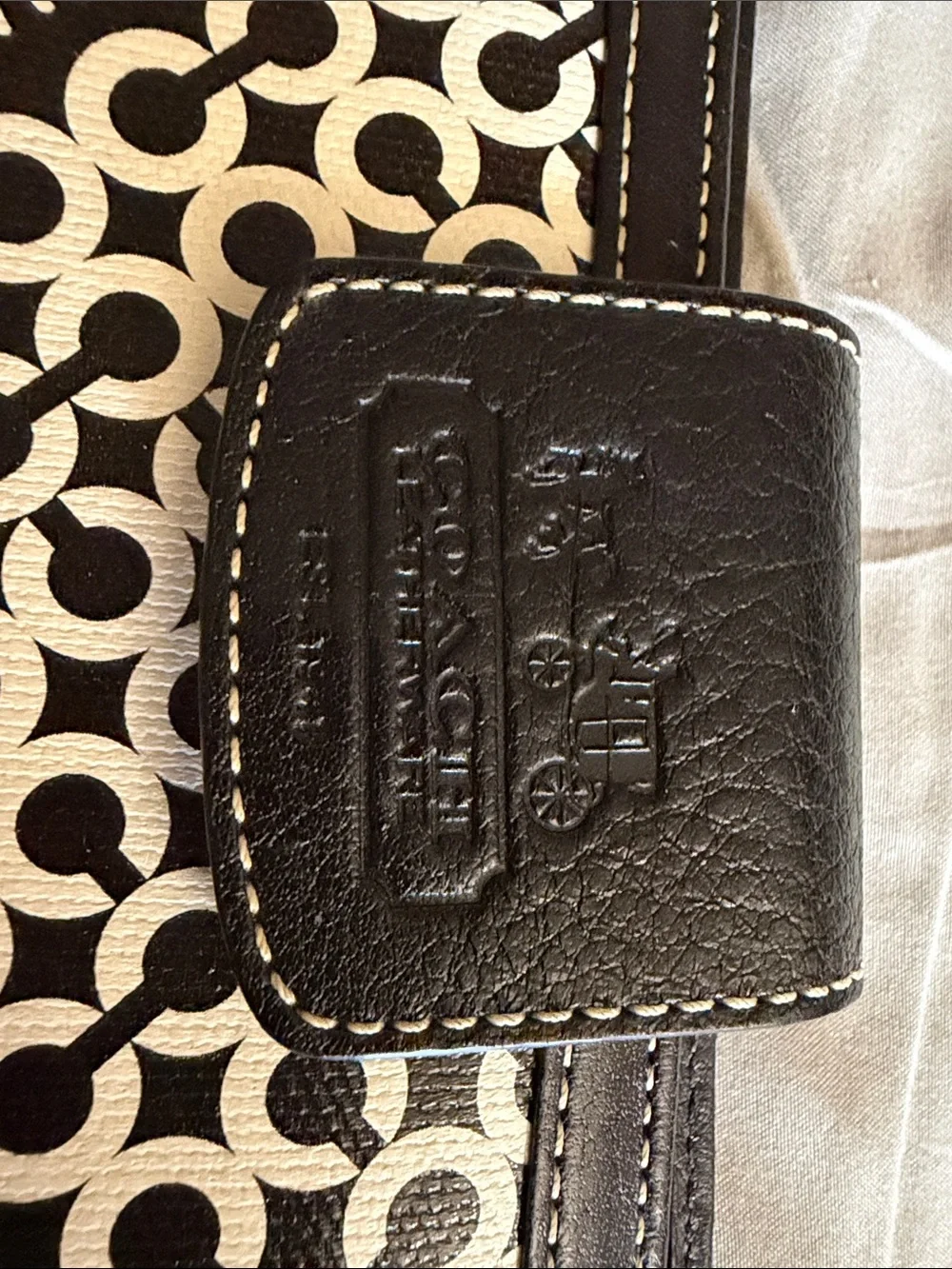 Coach Penelope Op Art Agenda or check book/ passport holder